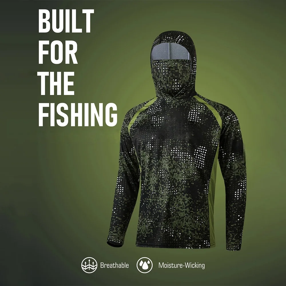 Fishing Shirt Uv Protection - Fishing Apparel Men Hood Fishing Shirt