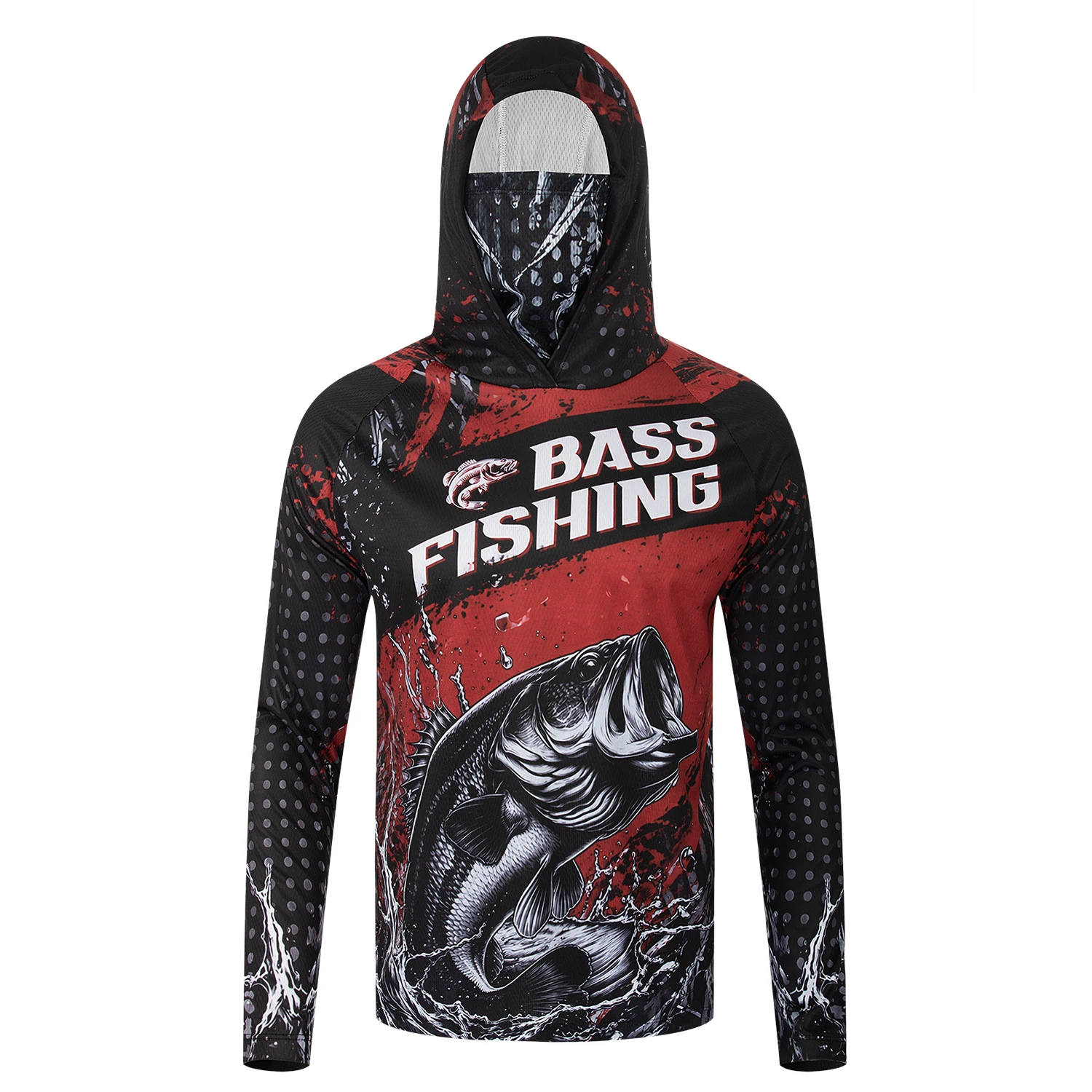 Men UPF50+ Fishing Hoodie with - Fishing Mask Sun Protection recension och pris