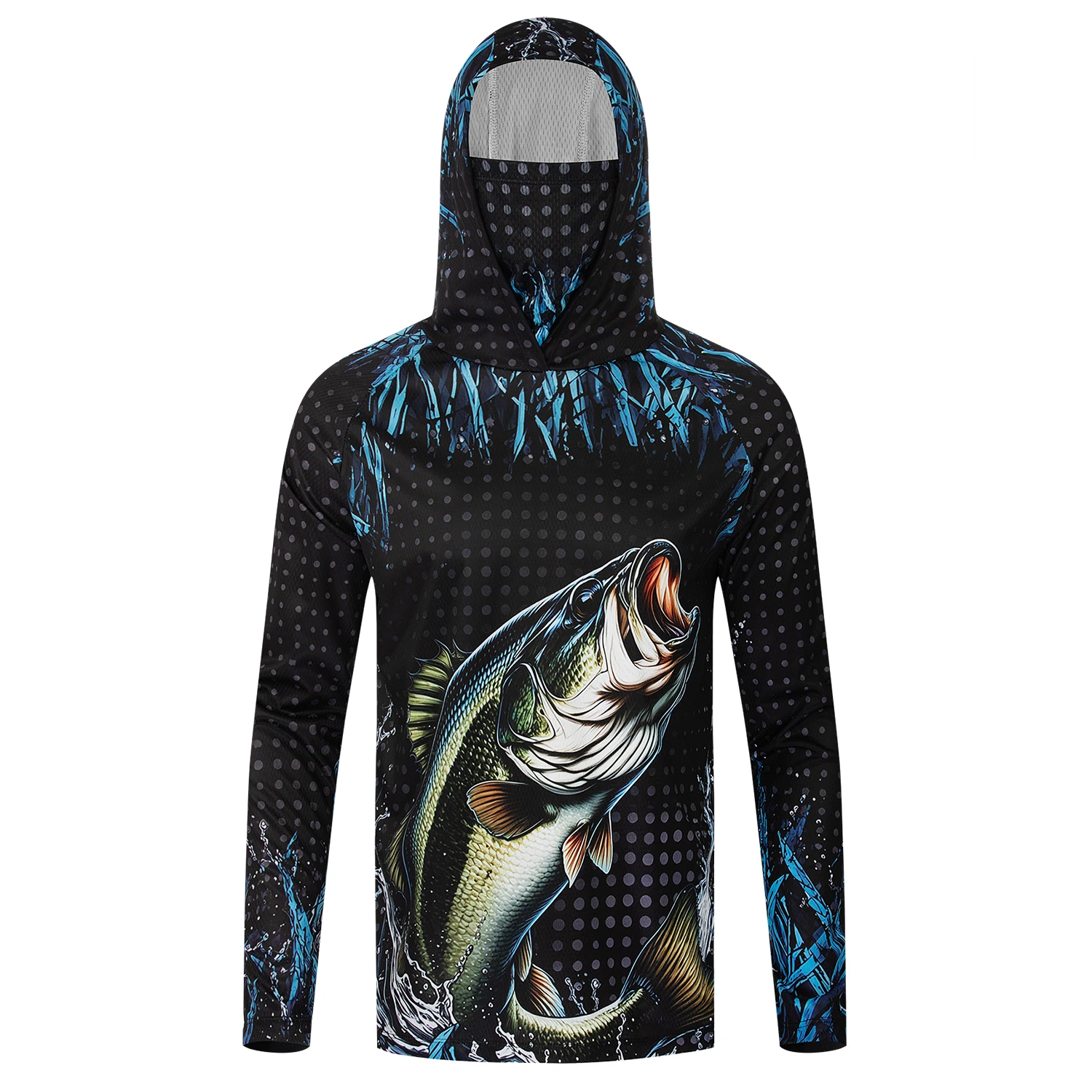 Men UPF50+ Fishing Hoodie with - Fishing Mask Sun Protection recension och pris