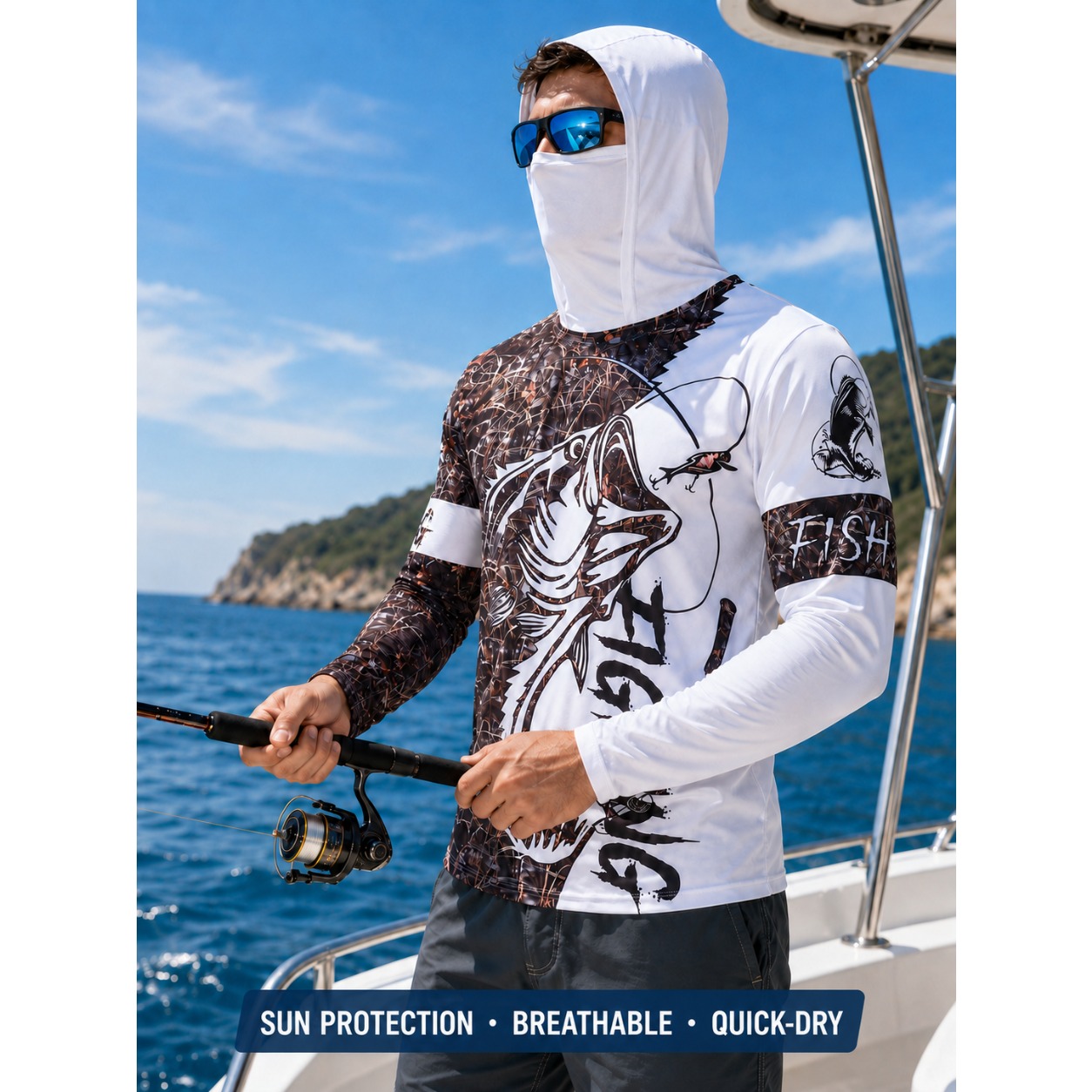 MALFC 1PC Men Hood Fishing Shi - Fishing Shirt Uv Protection recension och pris