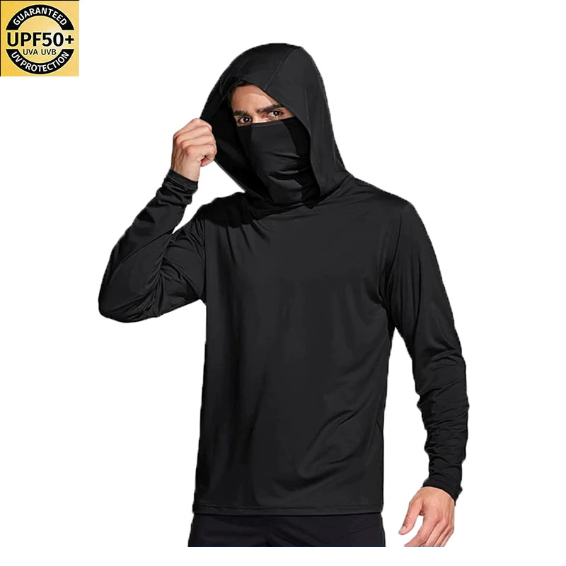 Men Solid Color Hooded Fishing - Fishing Shirt Uv Protection recension och pris