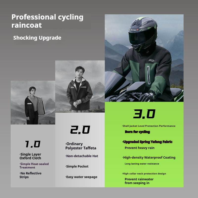 Adult Motorcycle Raincoat Full - Fishing Rain Suit recension och pris
